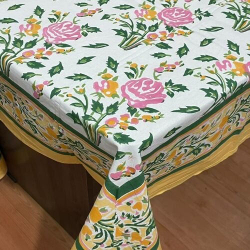 Tokai Home Premium Meadowsweet Hand-block print Table Cloth
