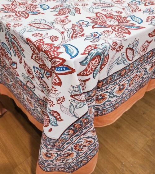 Tokai Home Premium Sweet William Hand-block print Table Cloth