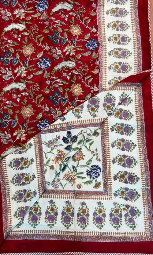 Tokai Home Aconitum Single Bed Hand block printed, Reversible Dohar