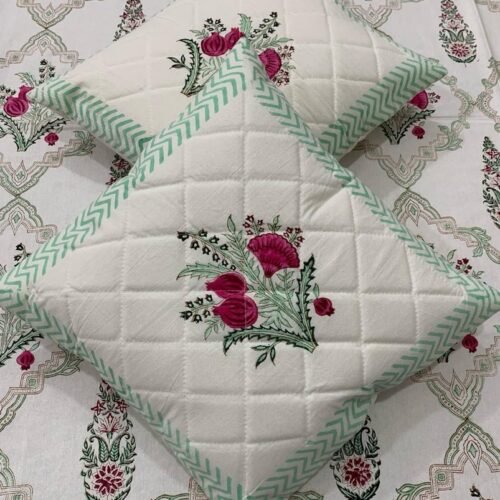 Tokai Home Premium Tiffany Hand-block print quilted cushion covers