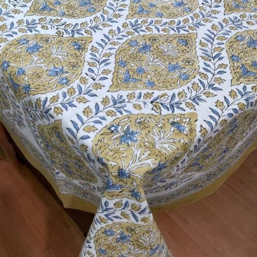 Tokai Home Premium Strawflower Hand-block print Table Cloth