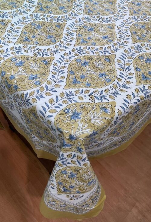 Tokai Home Premium Strawflower Hand-block print Table Cloth