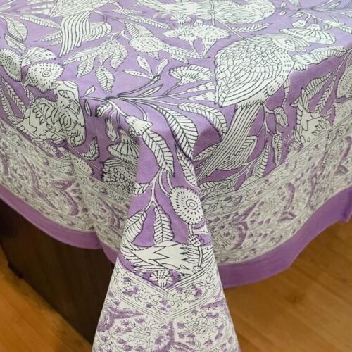 Tokai Home Premium Verbena Hand-block print Table Cloth