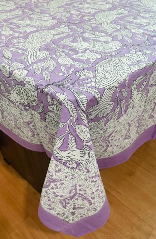 Tokai Home Premium Verbena Hand-block print Table Cloth