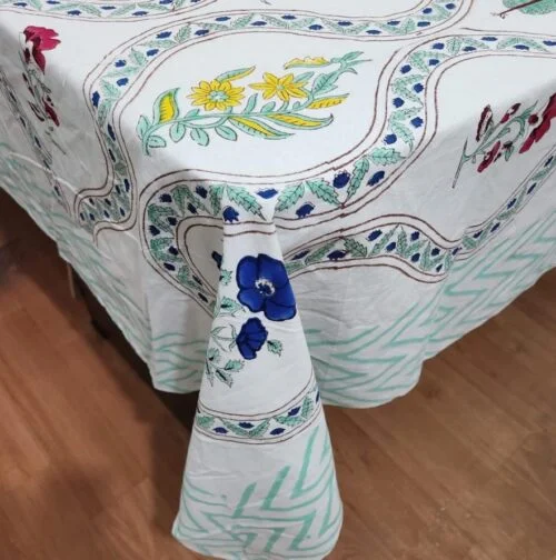 Tokai Home Premium Osmanthus Hand-block print Table Cloth