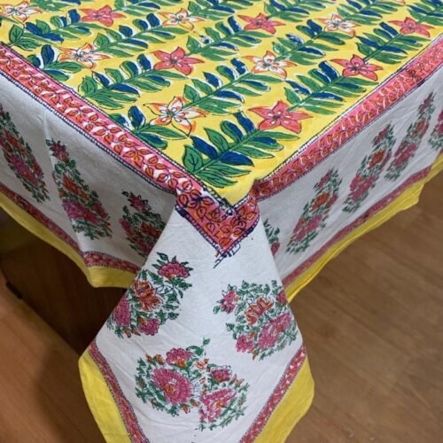 Tokai Home Premium Celosia Hand-Block Print Table Cloth