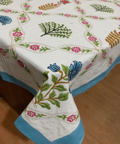 Tokai Home Premium Felicia Hand-Block Print Table Cloth