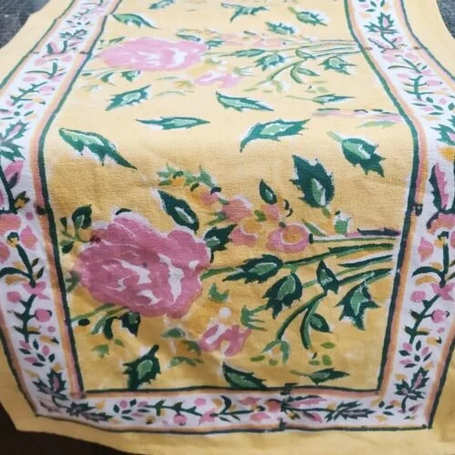 Tokai home Forsythia hand block printed table runner