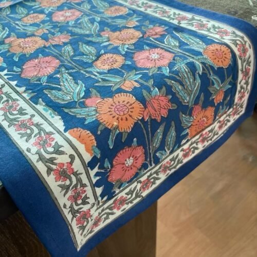 Tokai home Columbine hand block printed table runner