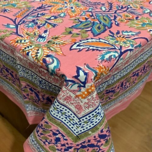 Tokai Home Premium Eremurus Hand-Block Print Table Cloth