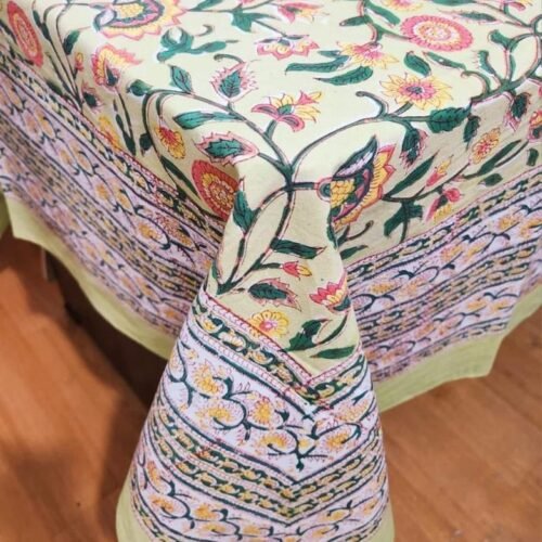 Tokai Home Premium Astilbe Hand-Block Print Table Cloth