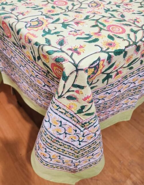 Tokai Home Premium Astilbe Hand-Block Print Table Cloth