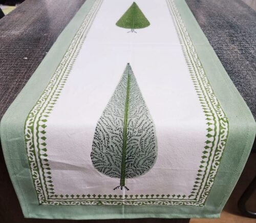 Tokai home Angelica hand block printed table runner