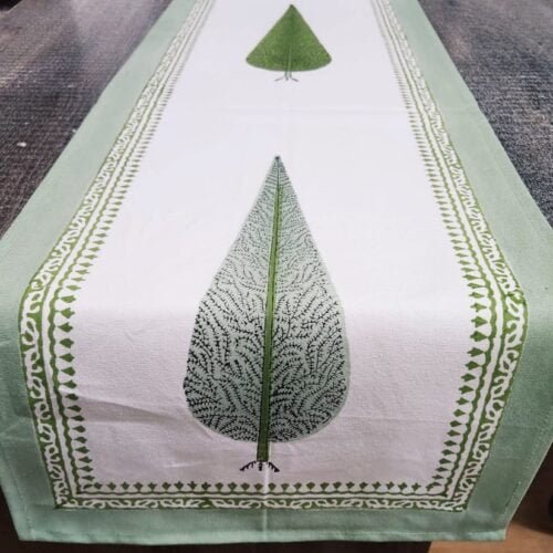 Tokai home Angelica hand block printed table runner