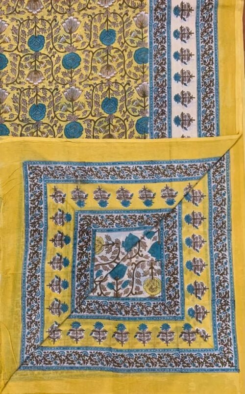Tokai Home Rhubarb Single Bed Hand block printed, Reversible Dohar