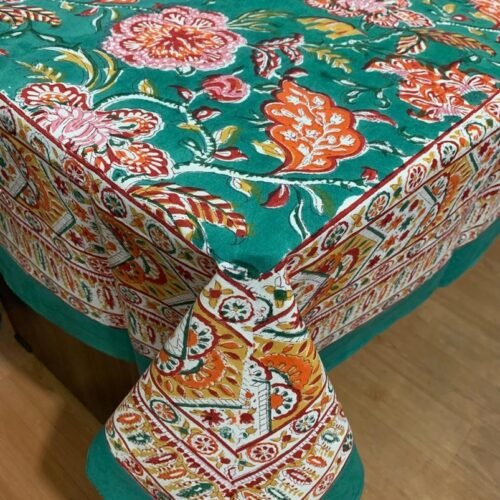 Tokai Home Premium Sassafras Hand-Block Print Table Cloth