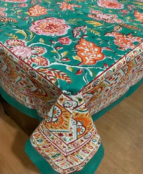 Tokai Home Premium Sassafras Hand-Block Print Table Cloth