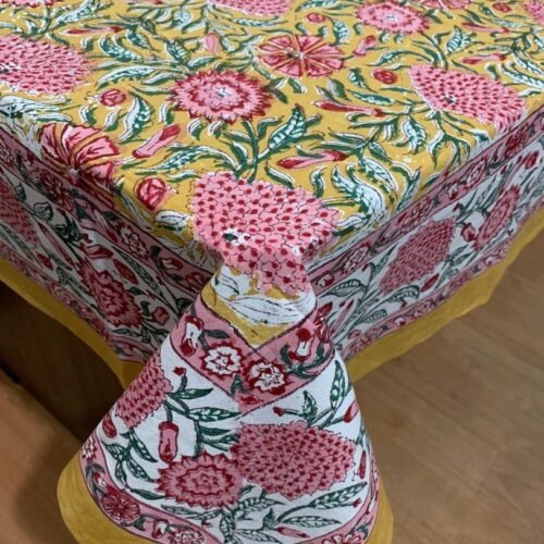 Tokai Home Premium Gaura Hand-Block Print Table Cloth