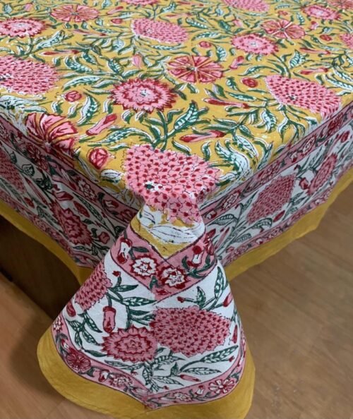Tokai Home Premium Gaura Hand-Block Print Table Cloth