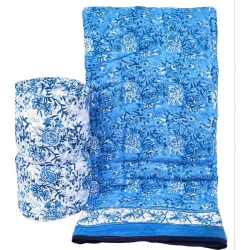 Tokai Home Premium Hand-block print Double Bed Reversible Rajai/ Quilt (90*108) 19