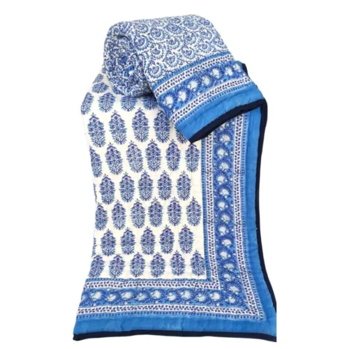 Tokai Home Premium Manchineel Hand-block print Single Bed Reversible Rajai/ Quilt (60*90)