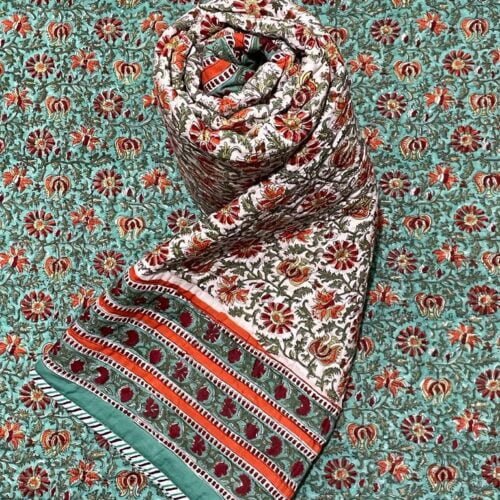 Tokai Home Green Rose Single Bed Comforter/ A/C comforter quilt ( without pillows)