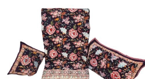Tokai Home Premium Galax Hand-block printed Quilted Pillow Cover