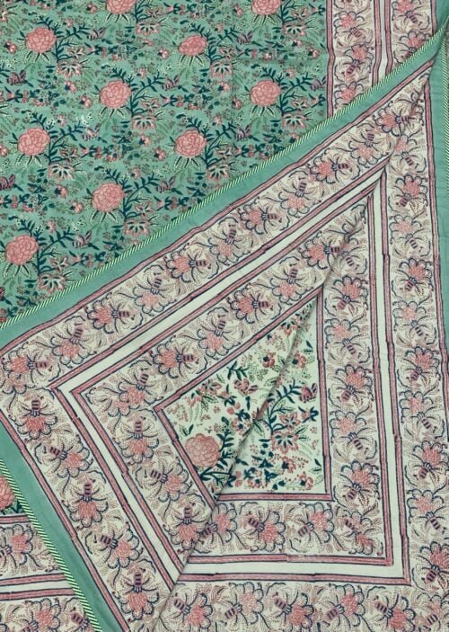 Tokai Home Double Bed, Hand block printed , Reversible Dohar 15