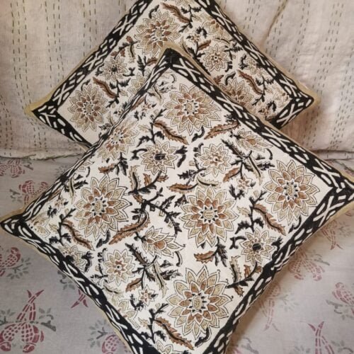 Tokai Home Premium Hand-block print Quilted Cushion Covers 16