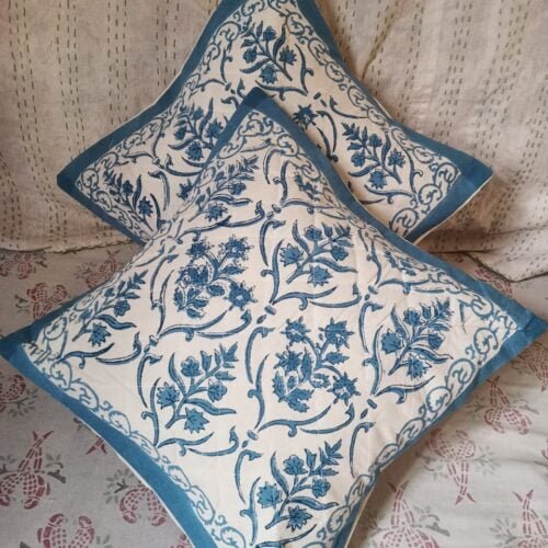 Tokai Home Premium Hand-block print Quilted Cushion Covers 23