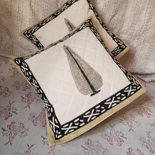 Tokai Home Premium Hand-block print Quilted Cushion Covers 9