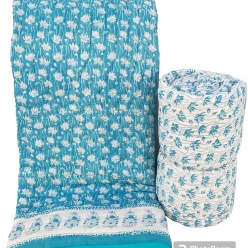 Tokai Home Premium Hand-block print Double Bed Reversible Rajai Quilt (90108) 2