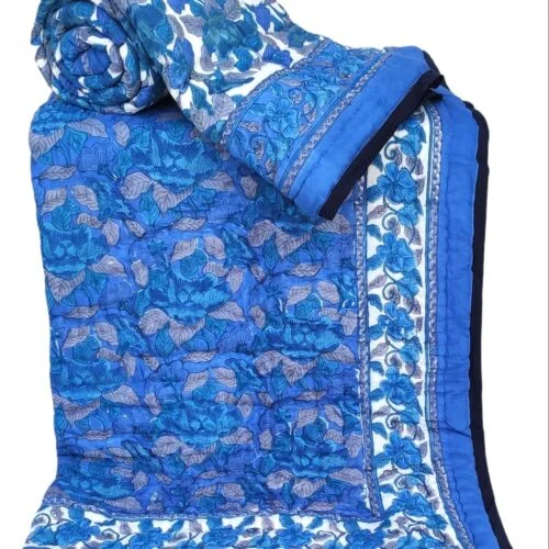 Tokai Home Premium Hand-block print Single Bed Reversible Rajai/ Quilt (60*90) 12