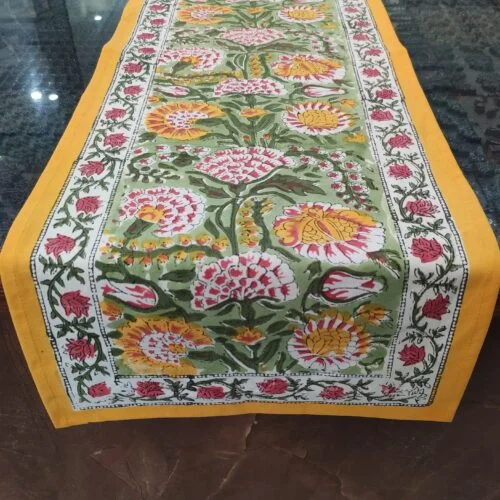 Tokai home Hand block printed Table Runner 1