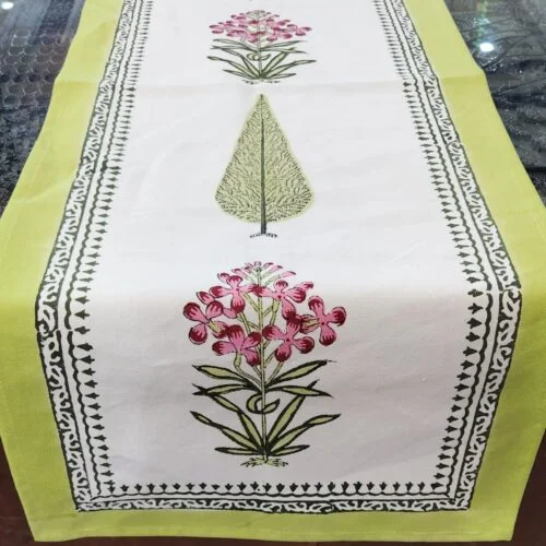Tokai home Hand block printed Table Runner 4